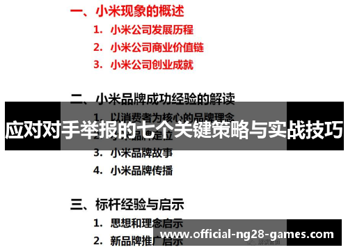 应对对手举报的七个关键策略与实战技巧
