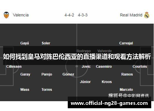 如何找到皇马对阵巴伦西亚的直播渠道和观看方法解析